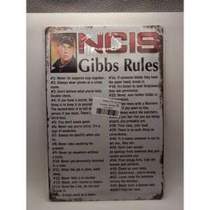 NCIS Gibbs Rules-Steel Decor Sign 12x8